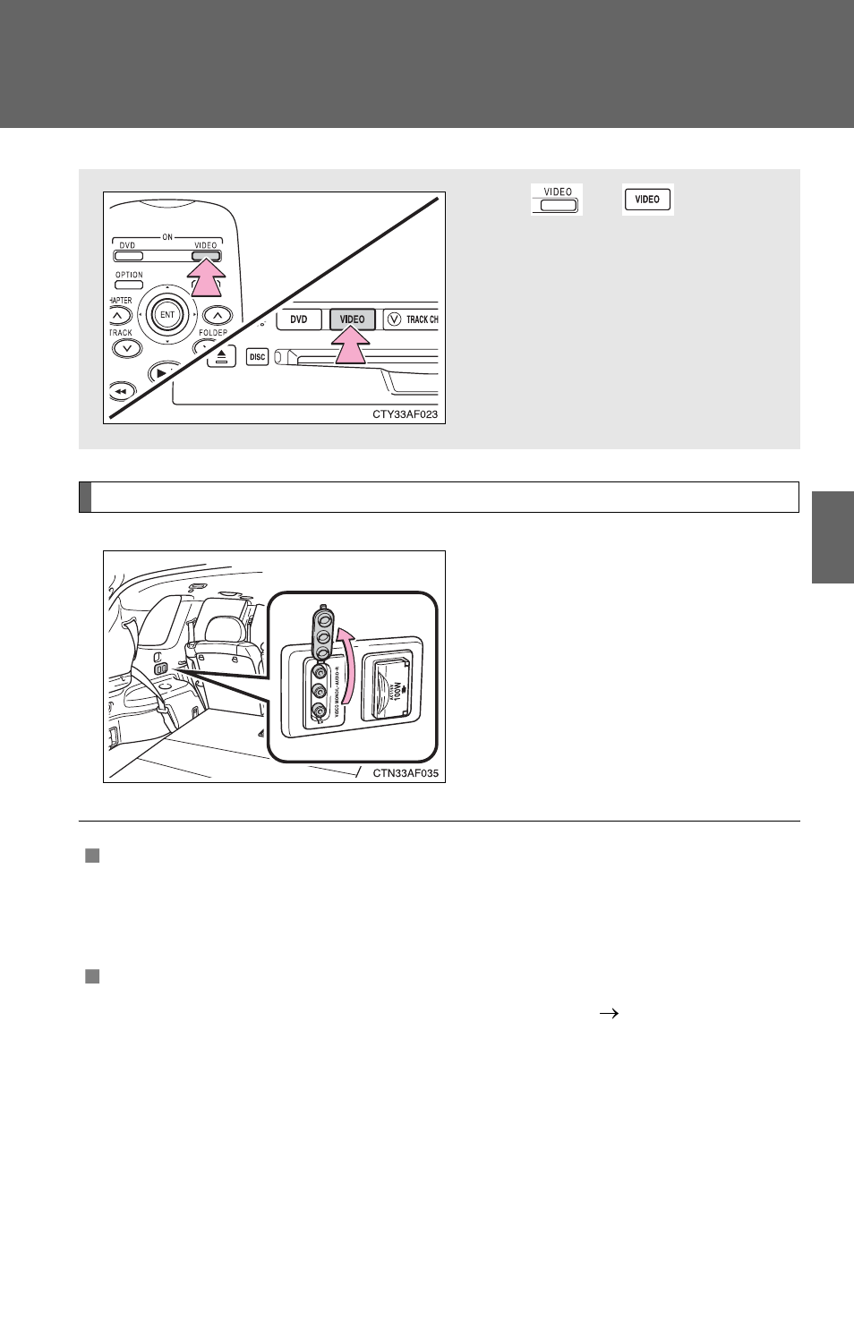 Using the video mode | TOYOTA 2010 Highlander User Manual | Page 314 / 571