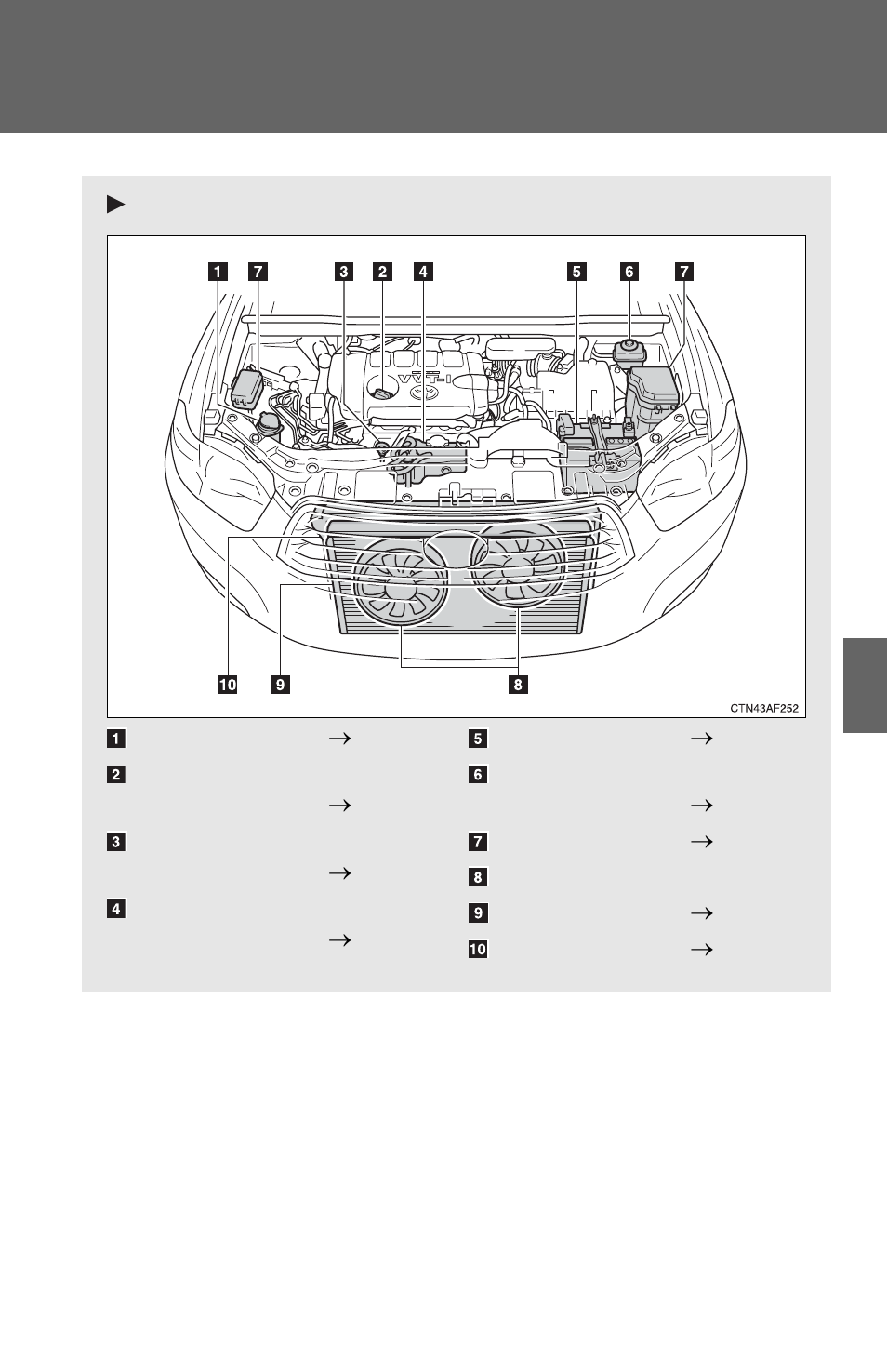 Engine compartment | TOYOTA 2010 Highlander User Manual | Page 417 / 571