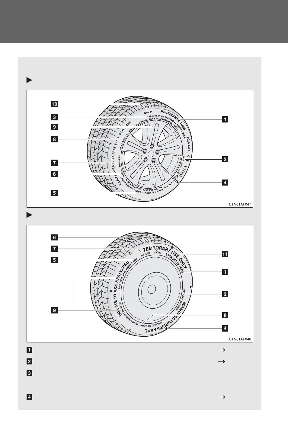 Tire information | TOYOTA 2010 Highlander User Manual | Page 548 / 571