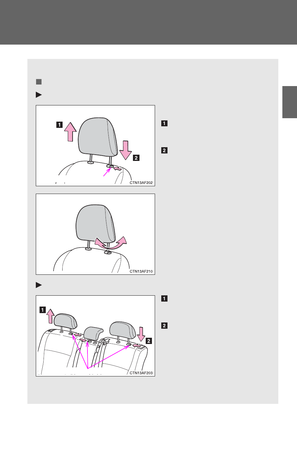 Head restraints | TOYOTA 2010 Highlander User Manual | Page 99 / 571