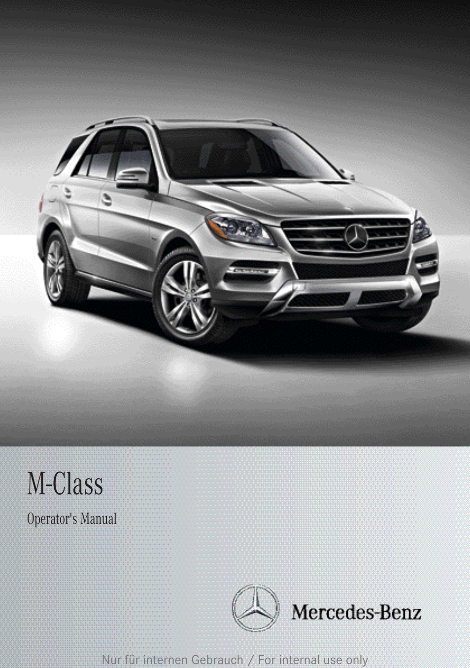 Mercedes-Benz 2013 M Class User Manual | 460 pages