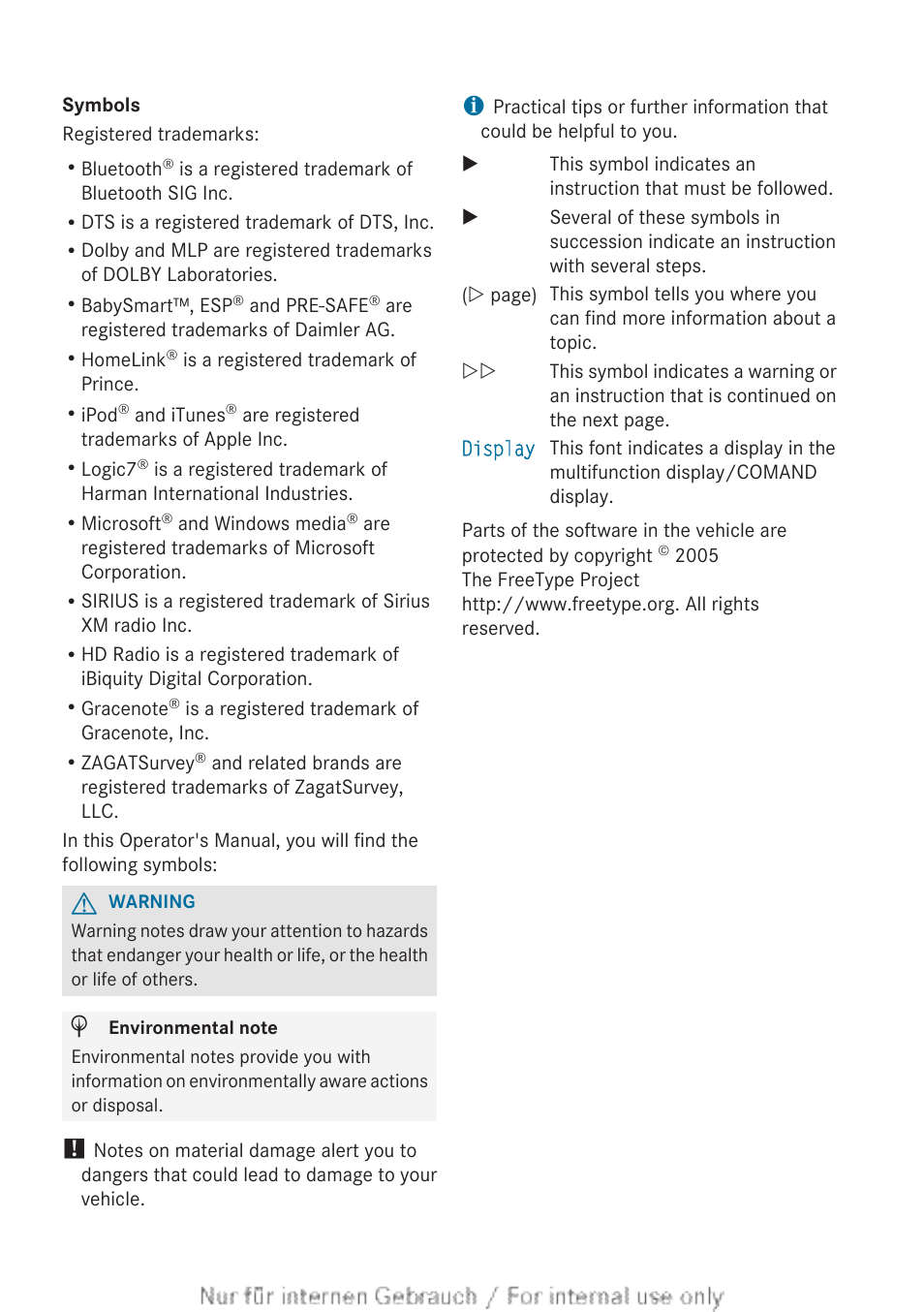 Mercedes-Benz 2013 M Class User Manual | Page 2 / 460