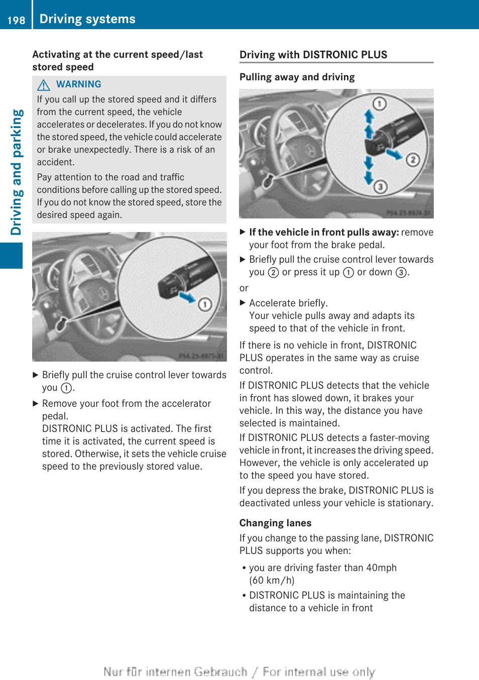 Driving and parking, Driving systems | Mercedes-Benz 2013 M Class User Manual | Page 200 / 460