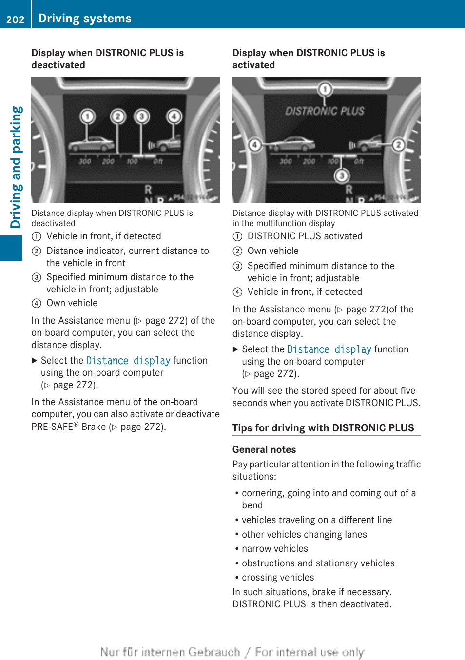 Driving and parking, Driving systems | Mercedes-Benz 2013 M Class User Manual | Page 204 / 460