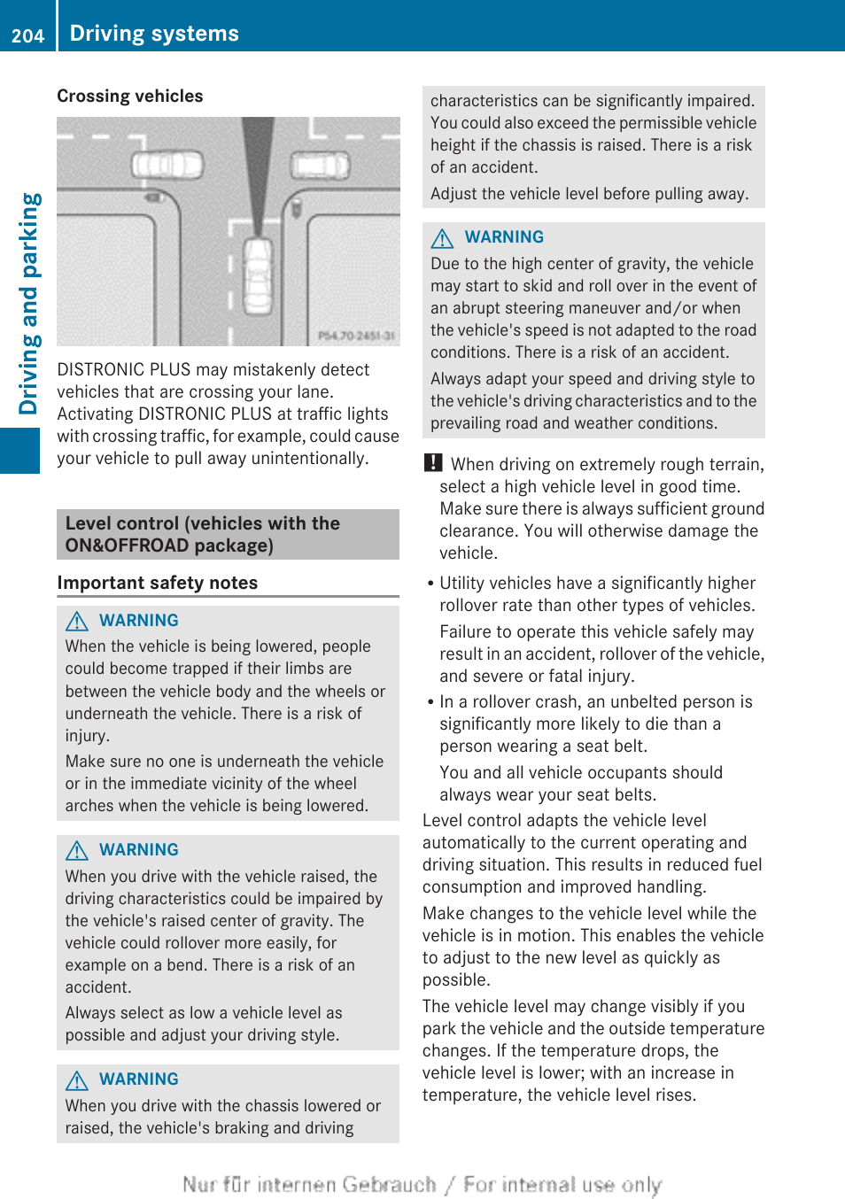 Driving and parking, Driving systems | Mercedes-Benz 2013 M Class User Manual | Page 206 / 460