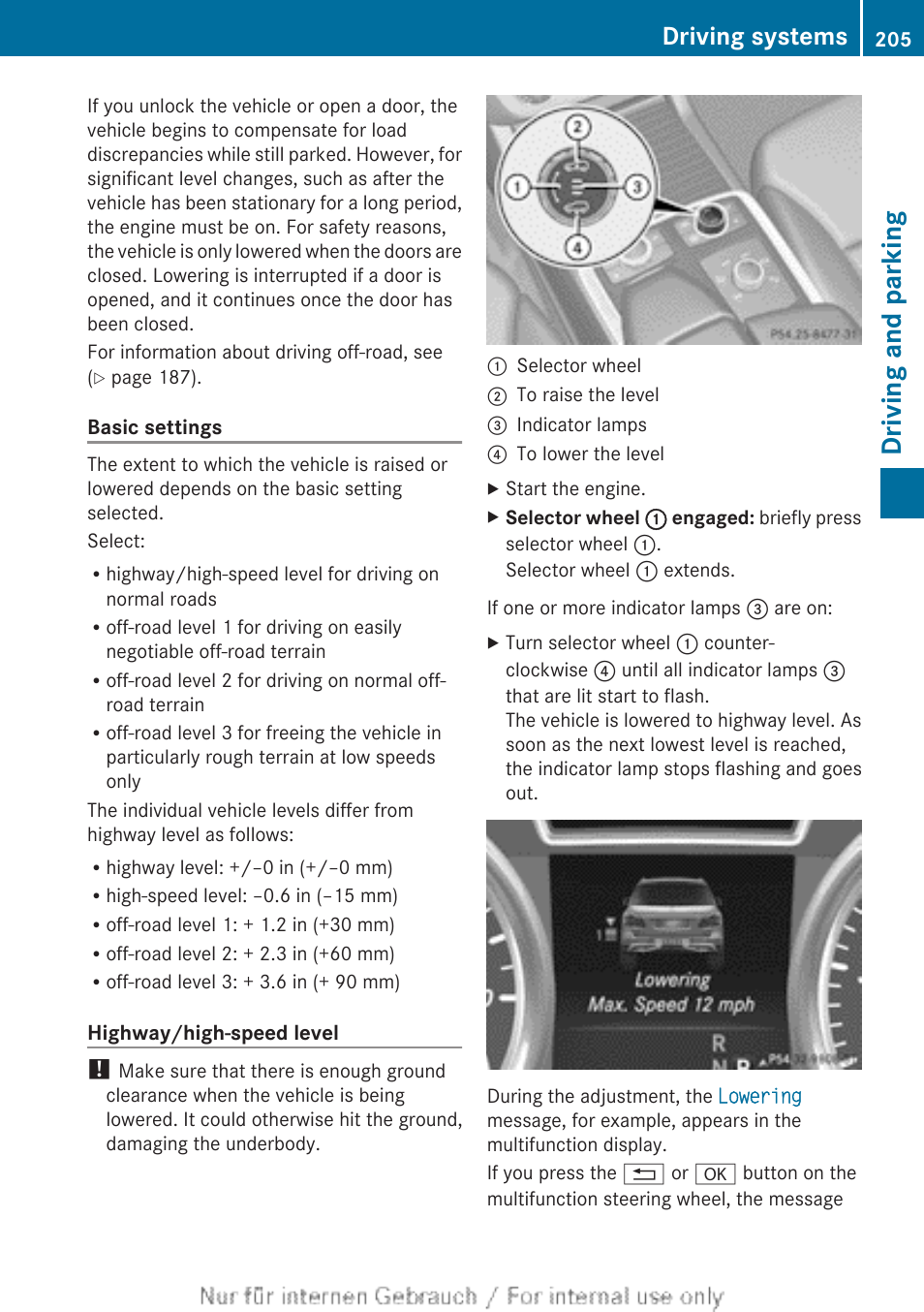 Driving and parking, Driving systems | Mercedes-Benz 2013 M Class User Manual | Page 207 / 460