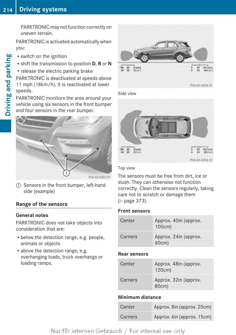 Driving and parking, Driving systems | Mercedes-Benz 2013 M Class User Manual | Page 216 / 460