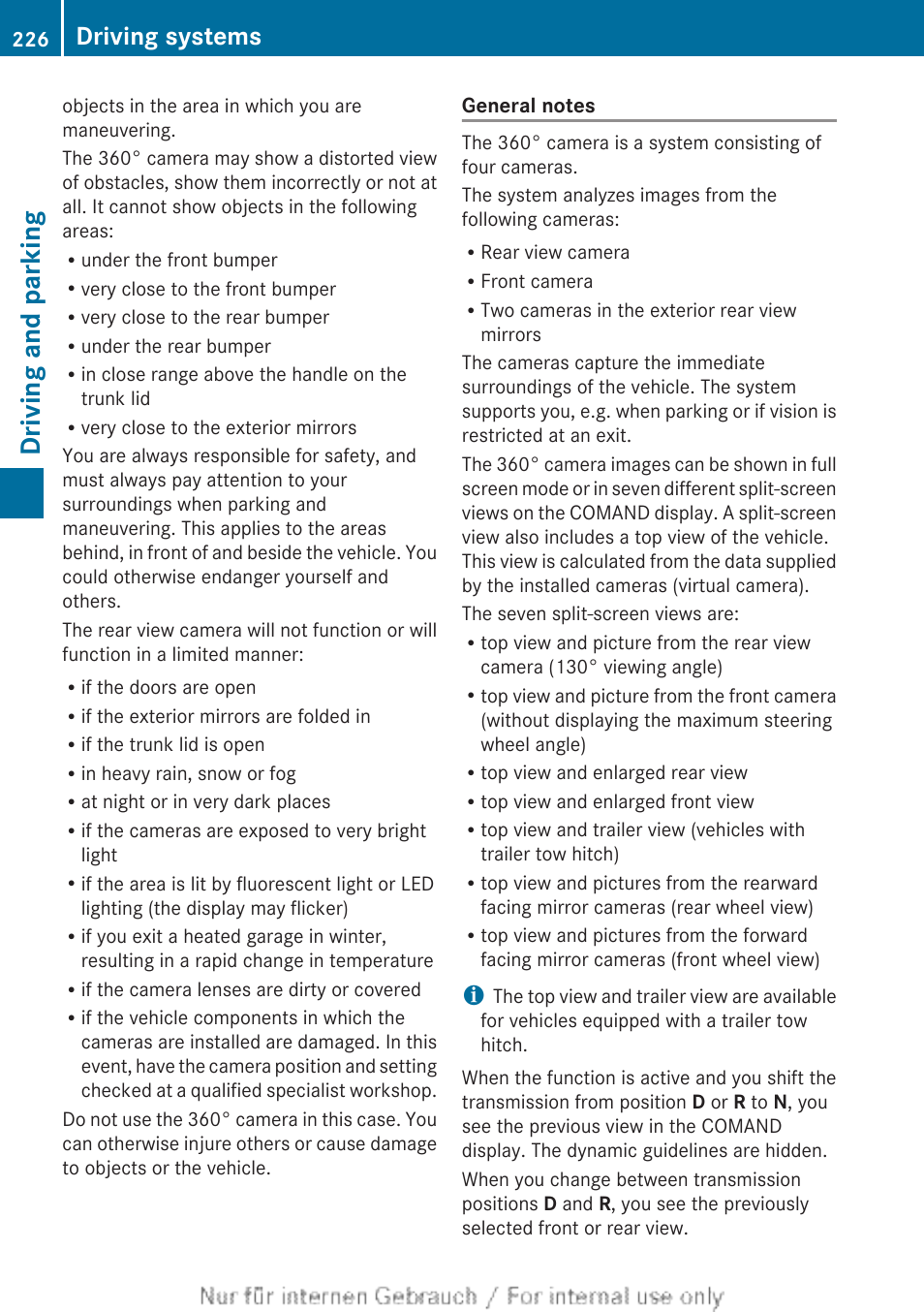 Driving and parking, Driving systems | Mercedes-Benz 2013 M Class User Manual | Page 228 / 460