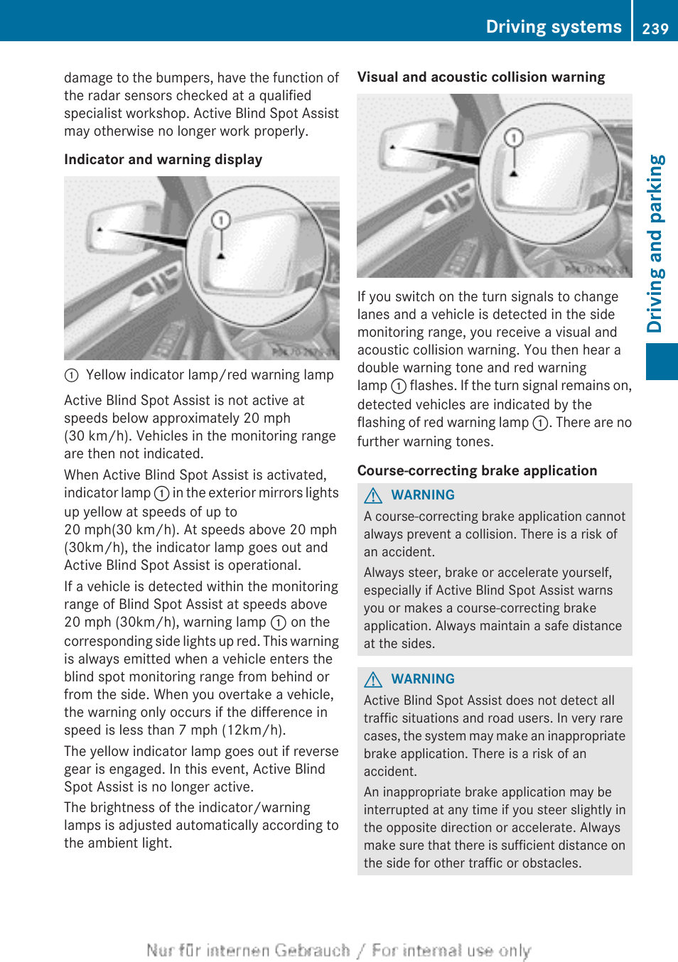 Driving and parking, Driving systems | Mercedes-Benz 2013 M Class User Manual | Page 241 / 460