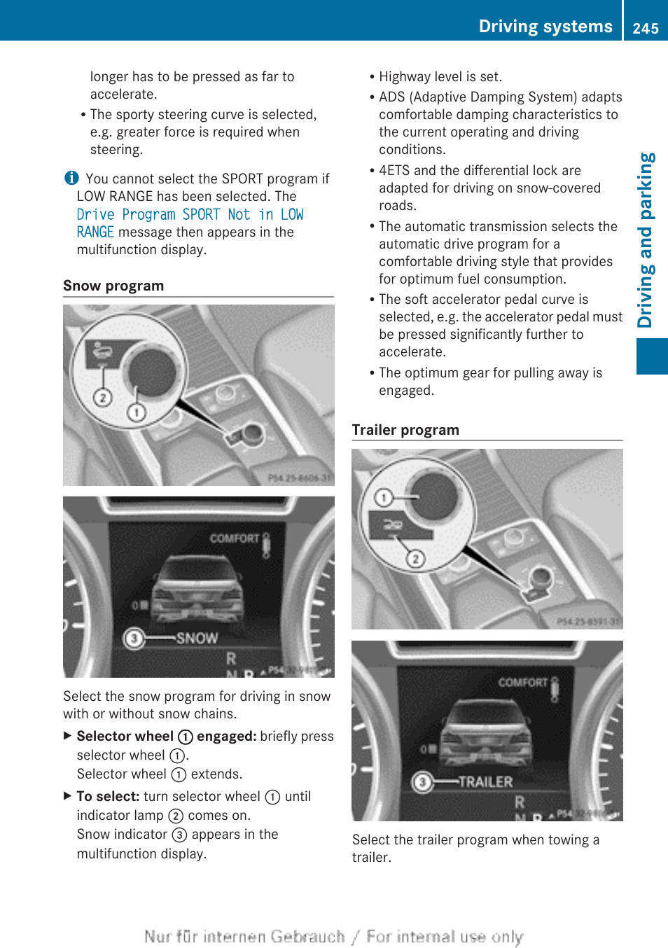 Driving and parking, Driving systems | Mercedes-Benz 2013 M Class User Manual | Page 247 / 460