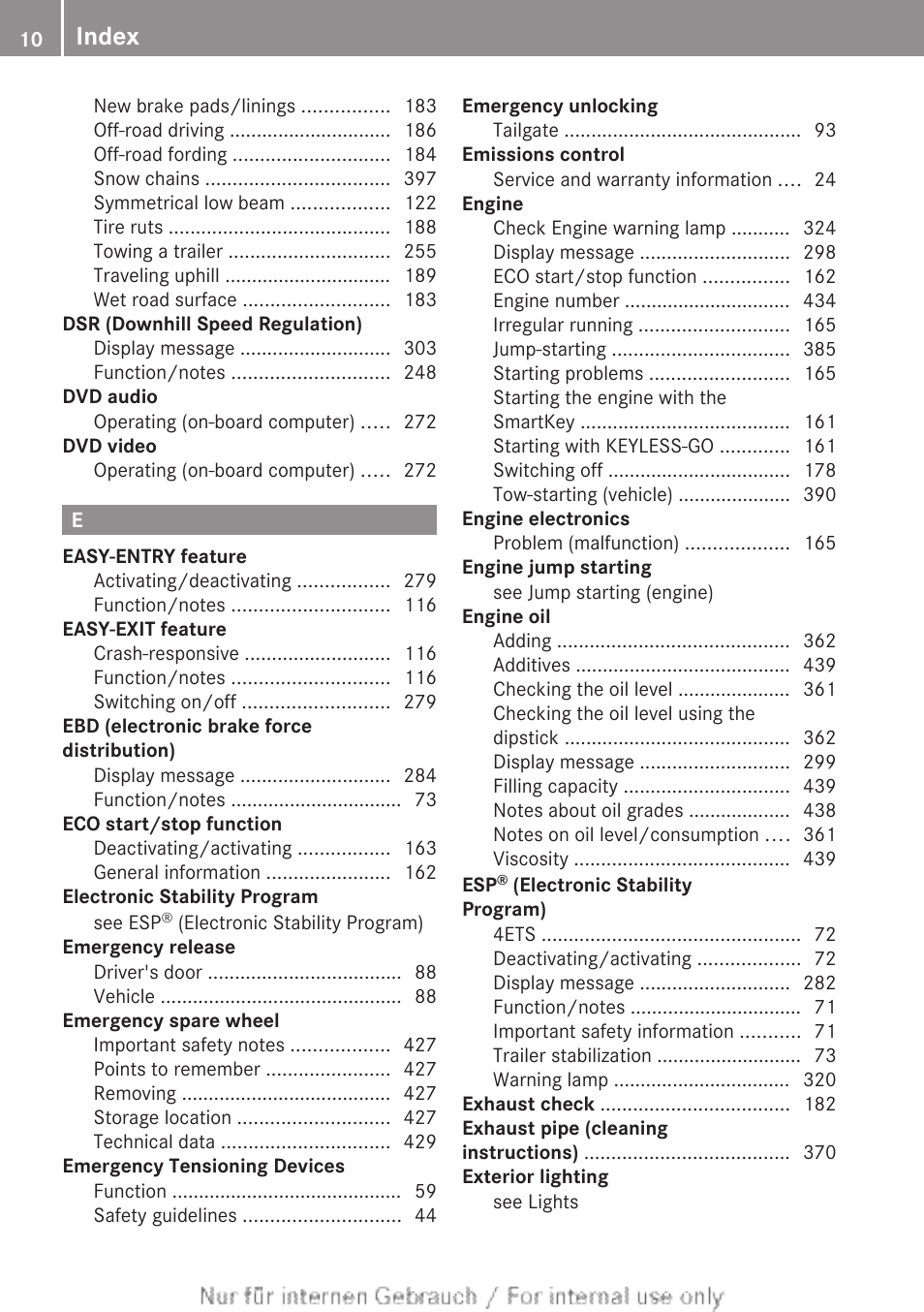 Index | Mercedes-Benz 2013 GL Class User Manual | Page 12 / 448