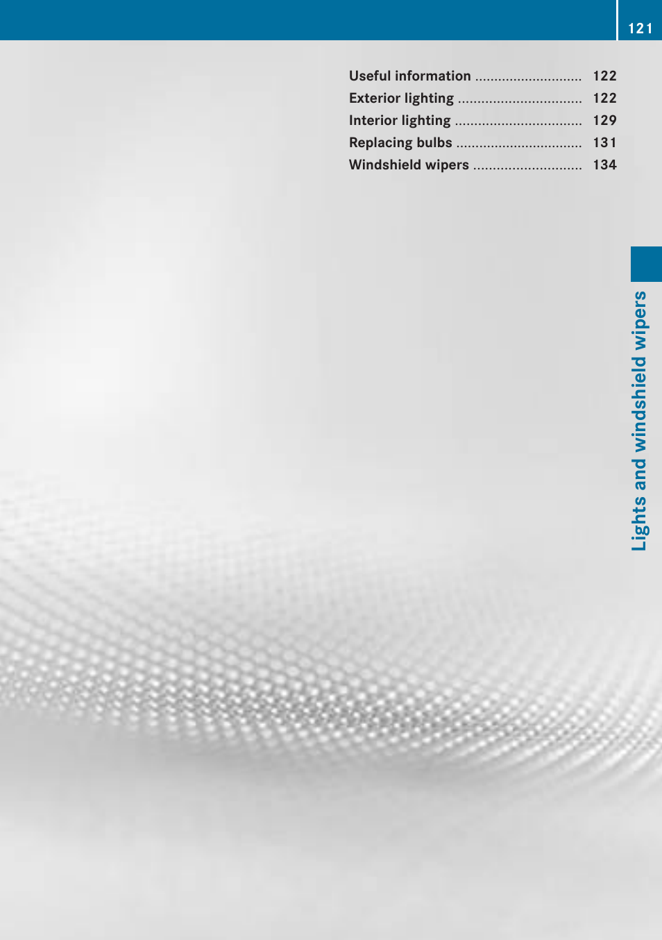 Lights and windshield wipers | Mercedes-Benz 2013 GL Class User Manual | Page 123 / 448