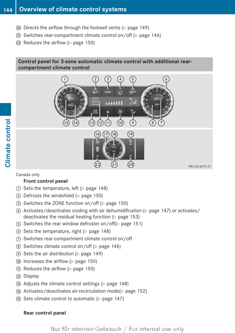 Climate control, Overview of climate control systems | Mercedes-Benz 2013 GL Class User Manual | Page 146 / 448