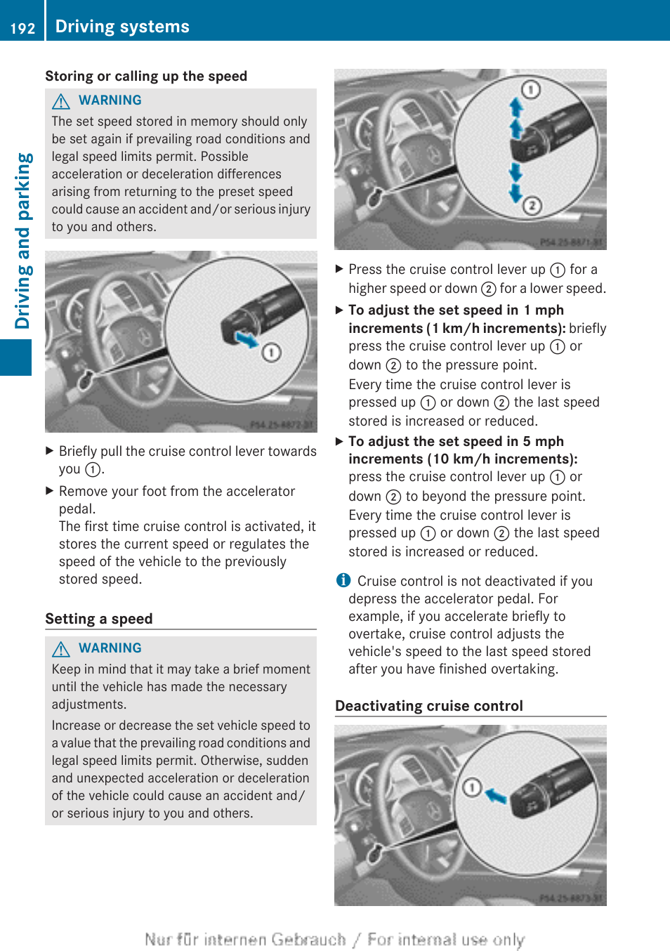 Driving and parking, Driving systems | Mercedes-Benz 2013 GL Class User Manual | Page 194 / 448