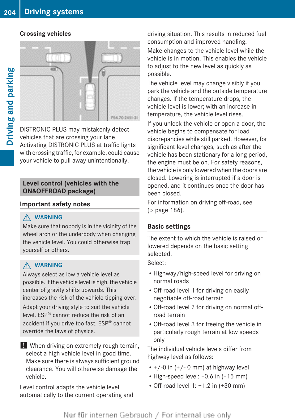 Driving and parking, Driving systems | Mercedes-Benz 2013 GL Class User Manual | Page 206 / 448