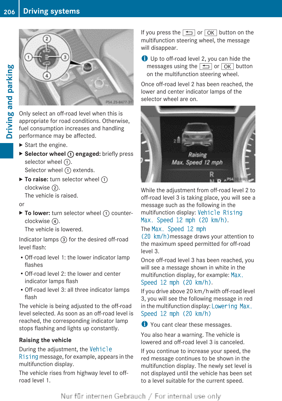 Driving and parking, Driving systems | Mercedes-Benz 2013 GL Class User Manual | Page 208 / 448