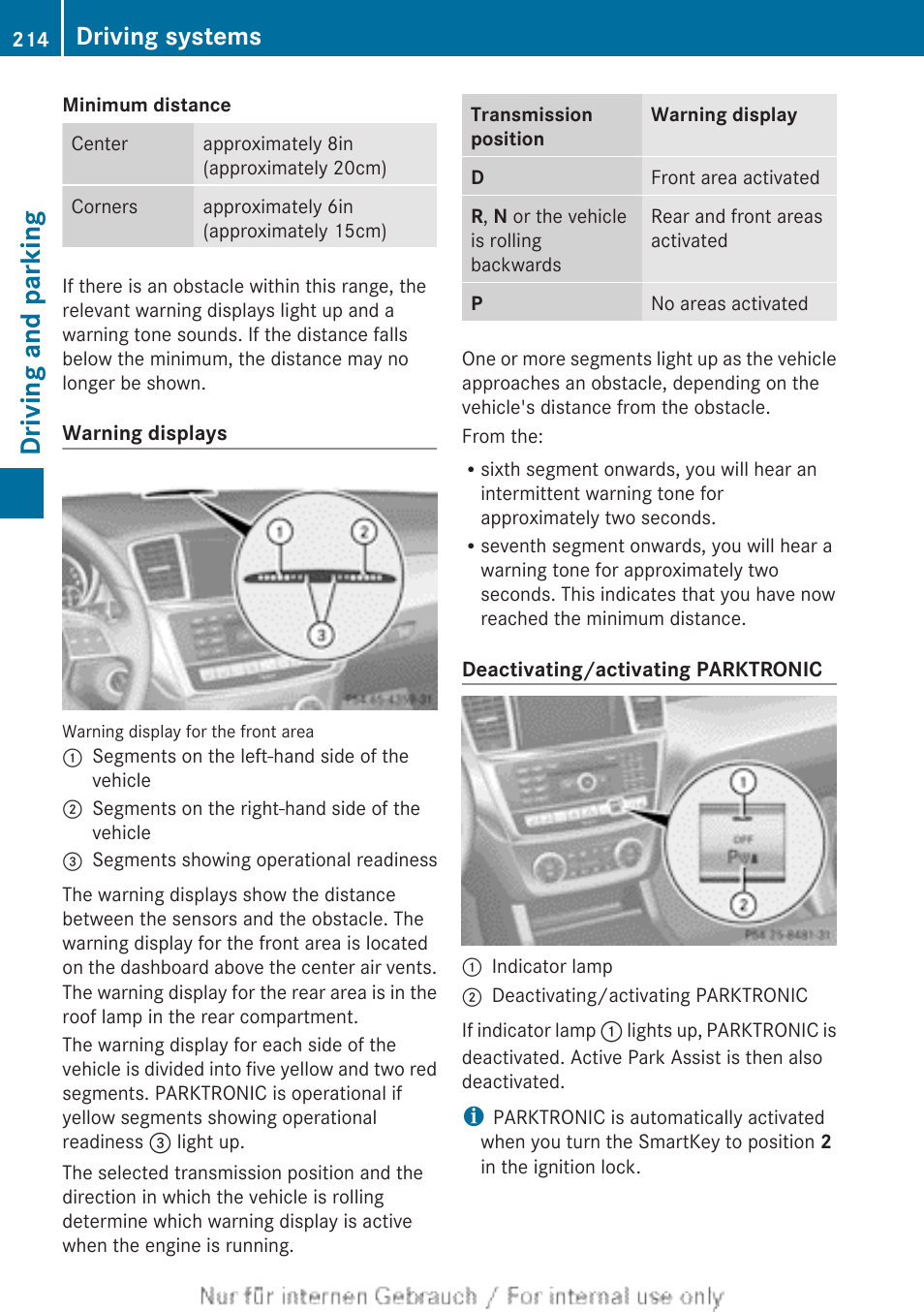 Driving and parking, Driving systems | Mercedes-Benz 2013 GL Class User Manual | Page 216 / 448