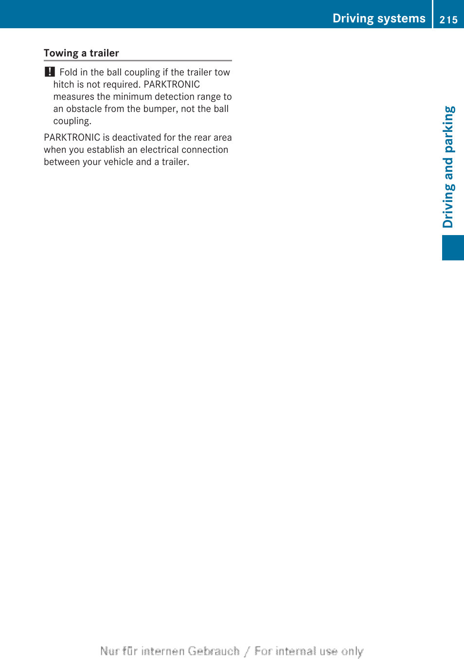 Driving and parking, Driving systems | Mercedes-Benz 2013 GL Class User Manual | Page 217 / 448