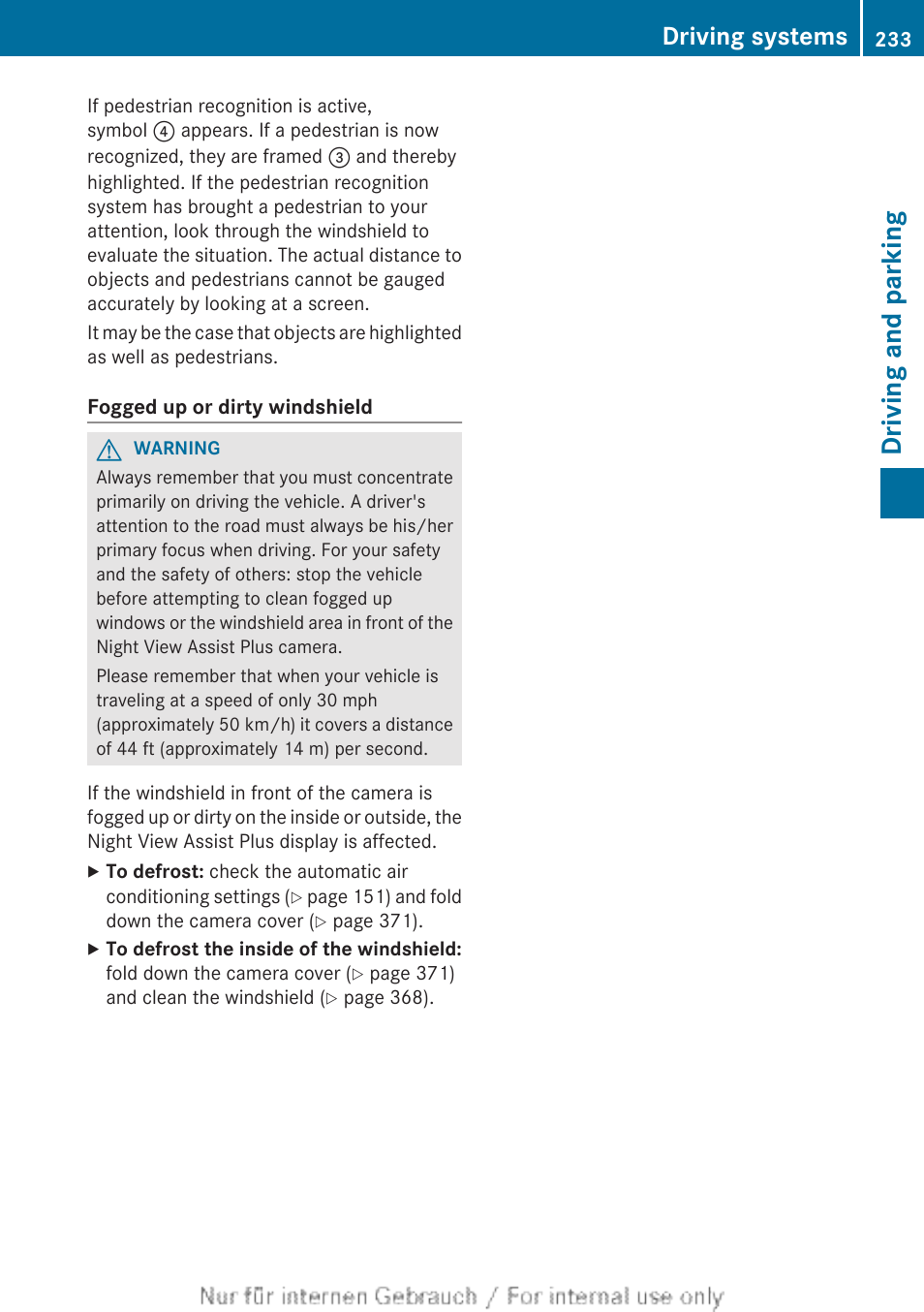 Driving and parking, Driving systems | Mercedes-Benz 2013 GL Class User Manual | Page 235 / 448