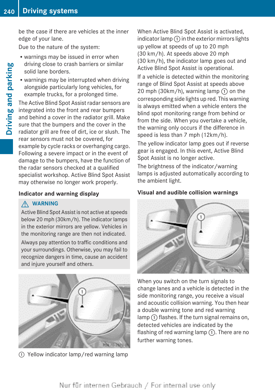 Driving and parking, Driving systems | Mercedes-Benz 2013 GL Class User Manual | Page 242 / 448