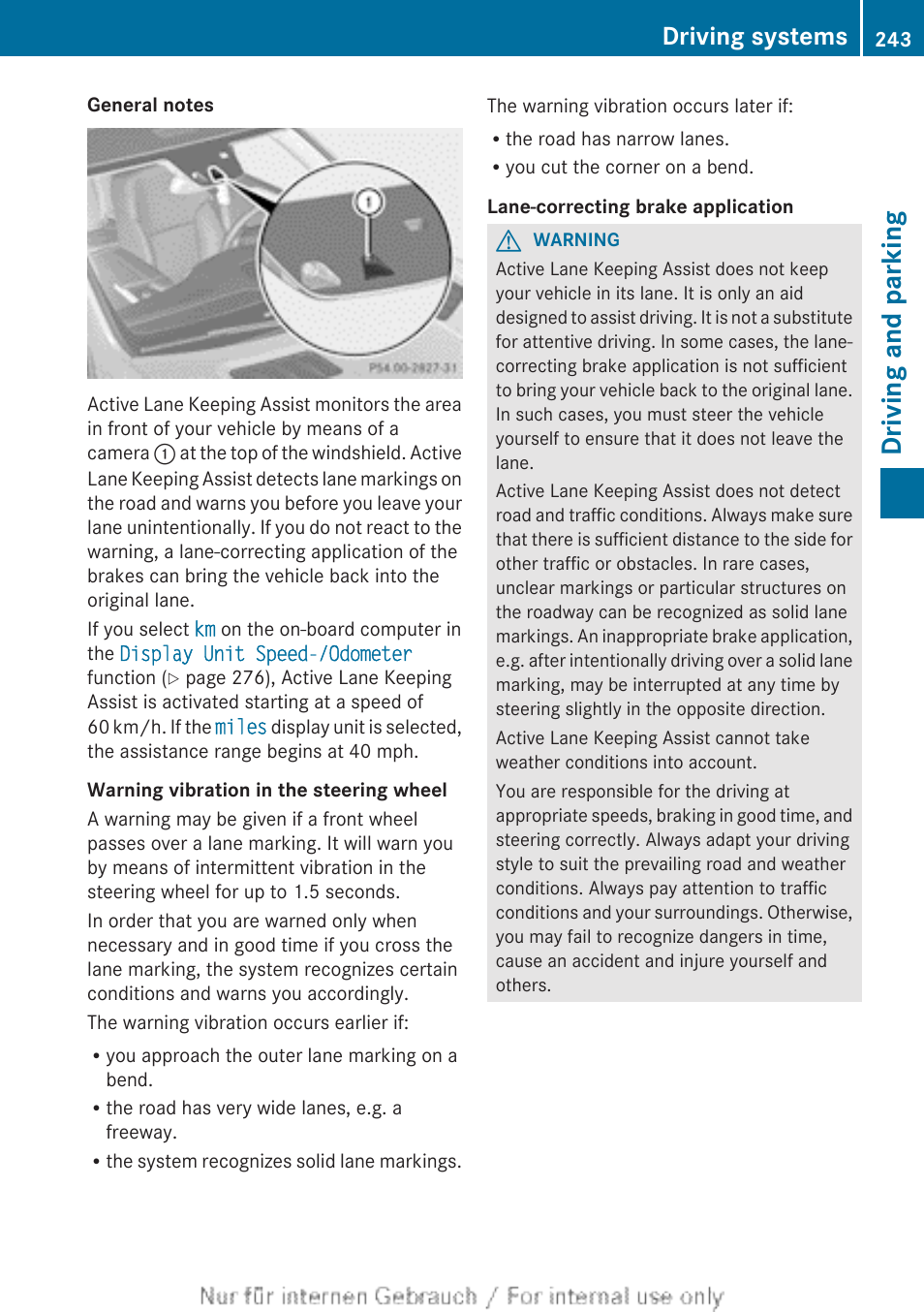 Driving and parking, Driving systems | Mercedes-Benz 2013 GL Class User Manual | Page 245 / 448