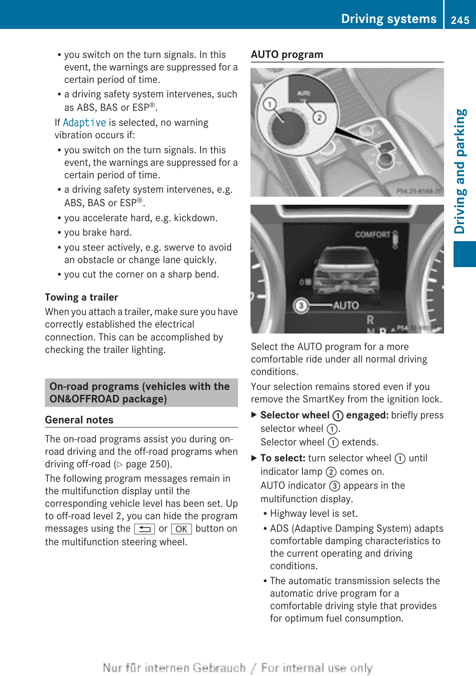 Driving and parking, Driving systems | Mercedes-Benz 2013 GL Class User Manual | Page 247 / 448