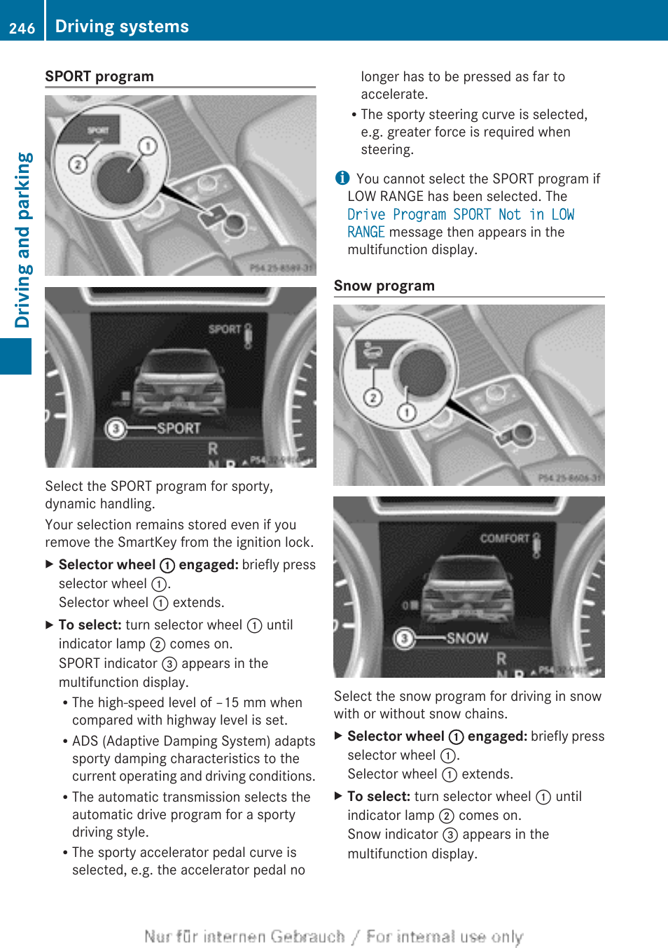 Driving and parking, Driving systems | Mercedes-Benz 2013 GL Class User Manual | Page 248 / 448