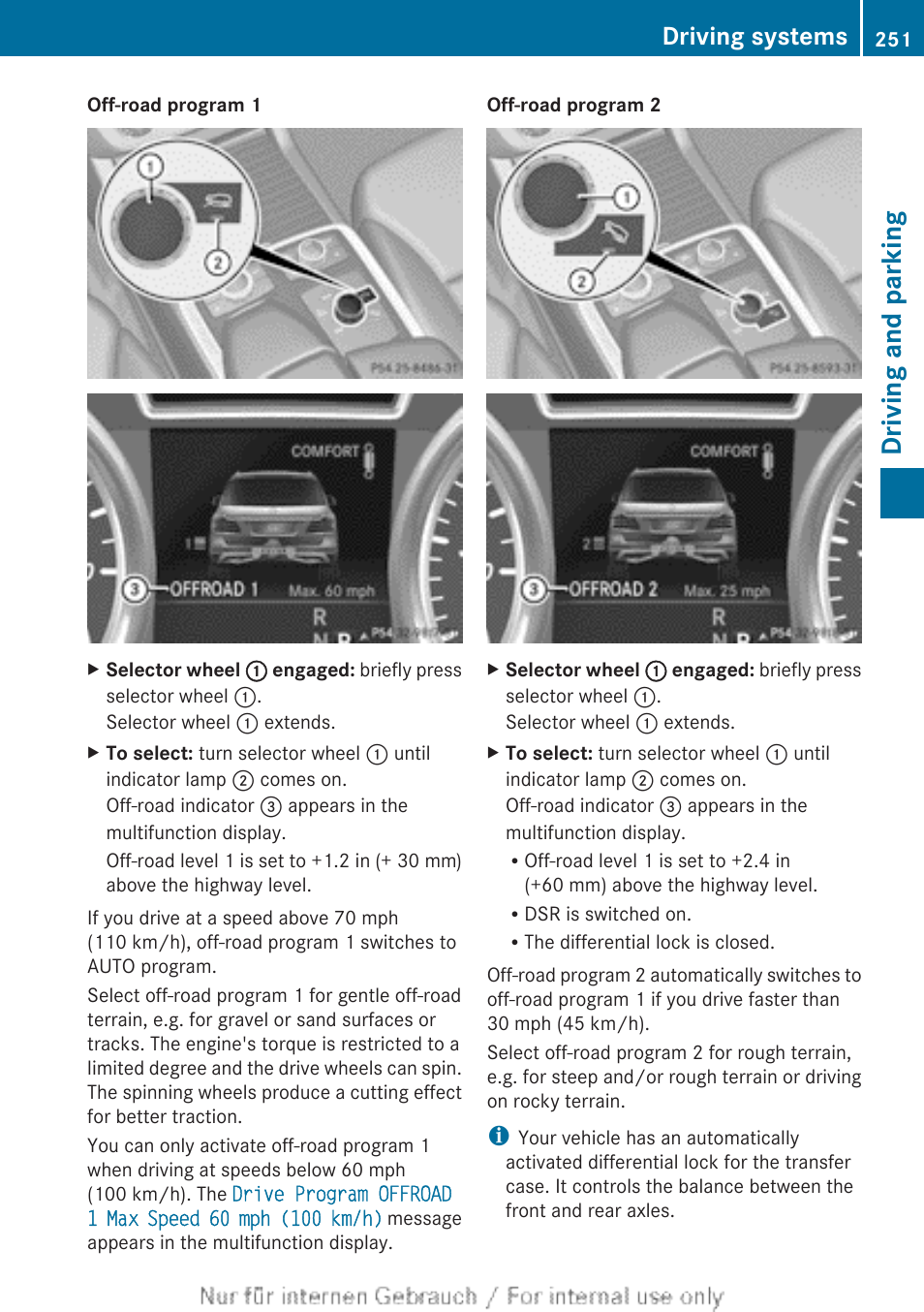 Driving and parking, Driving systems | Mercedes-Benz 2013 GL Class User Manual | Page 253 / 448