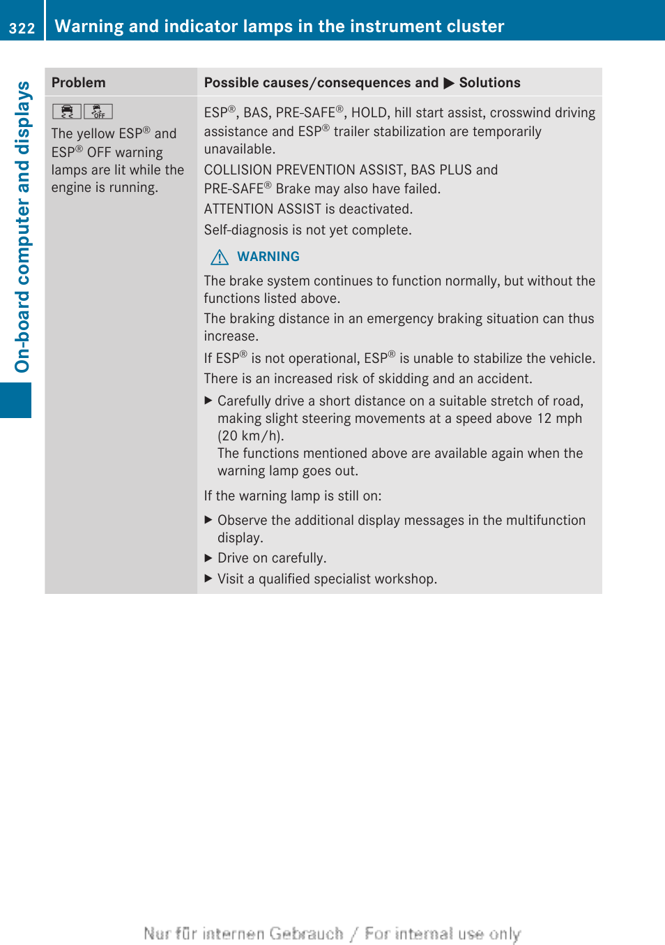 On-board computer and displays | Mercedes-Benz 2013 GL Class User Manual | Page 324 / 448