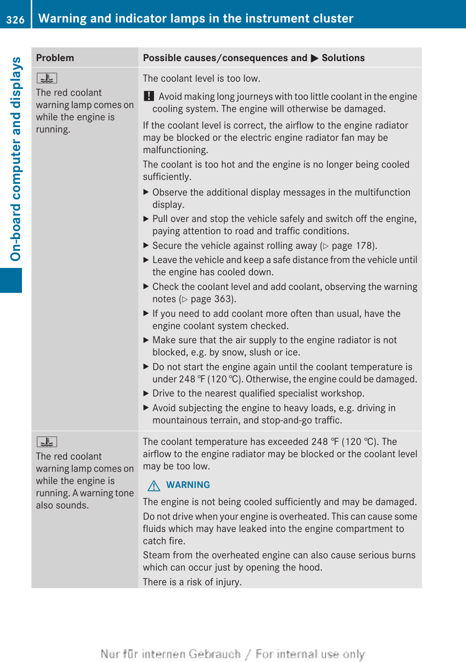 On-board computer and displays | Mercedes-Benz 2013 GL Class User Manual | Page 328 / 448