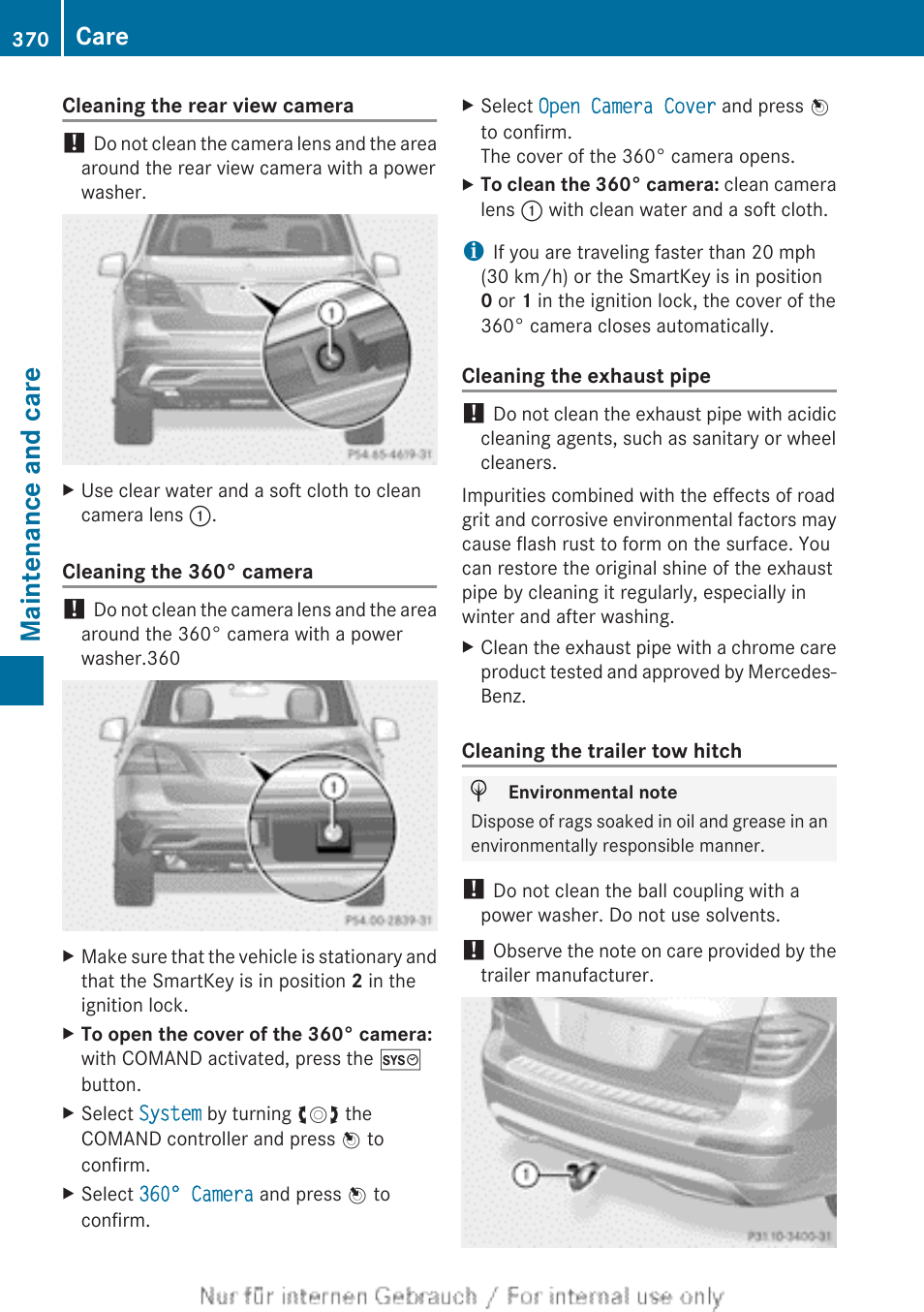 Maintenance and care, Care | Mercedes-Benz 2013 GL Class User Manual | Page 372 / 448