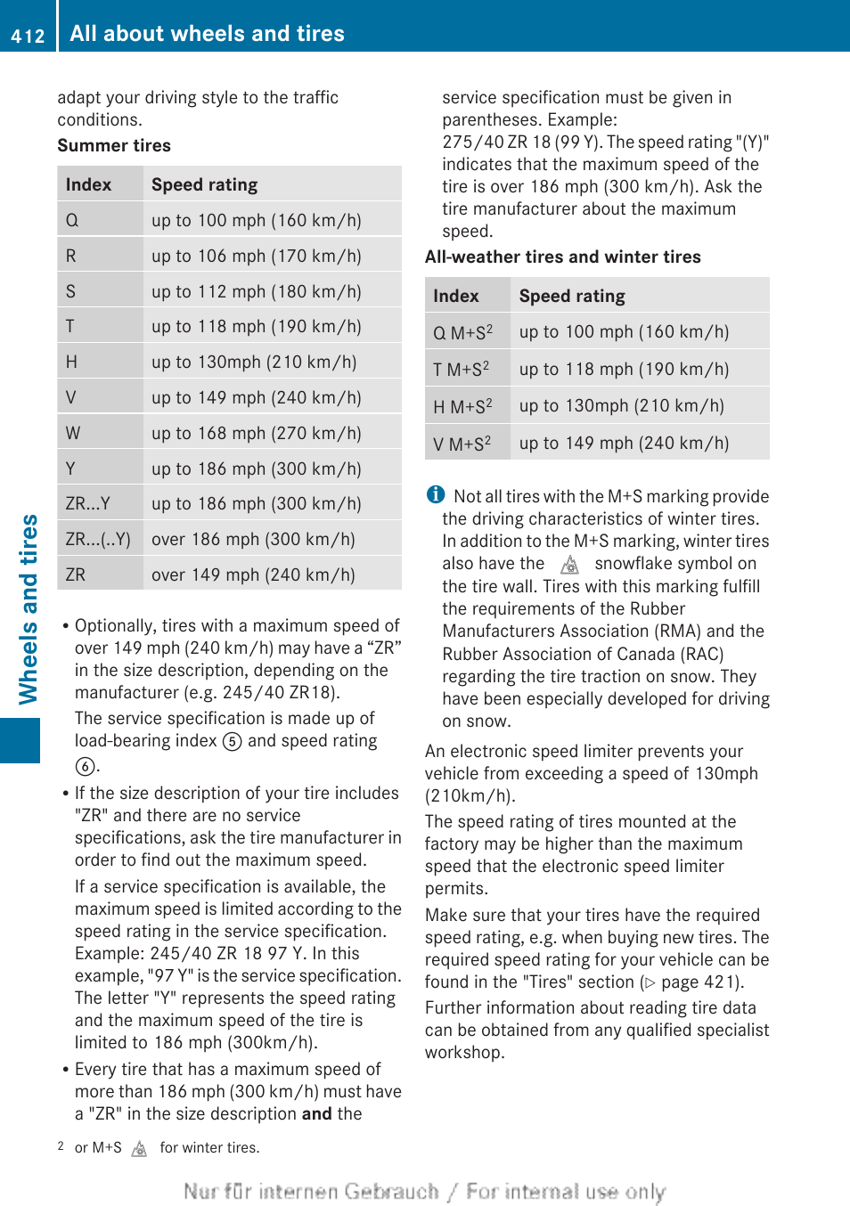 Wheels and tires, All about wheels and tires | Mercedes-Benz 2013 GL Class User Manual | Page 414 / 448