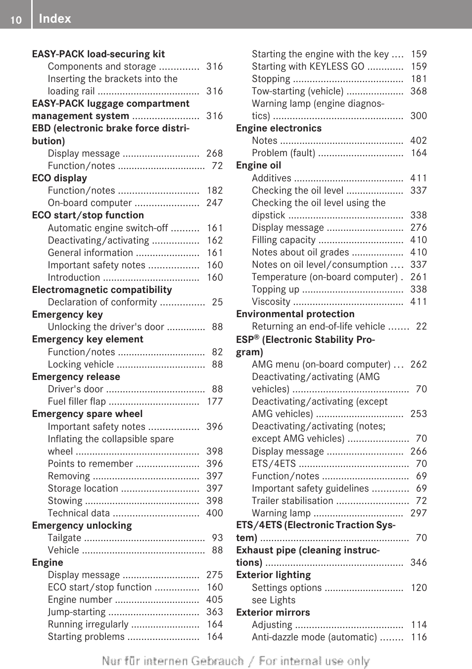 Index | Mercedes-Benz 2013 GLS Class User Manual | Page 12 / 424