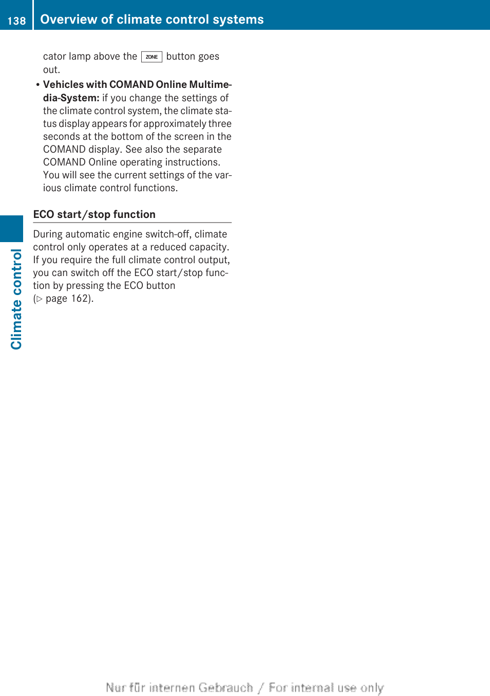 Climate control, Overview of climate control systems | Mercedes-Benz 2013 GLS Class User Manual | Page 140 / 424