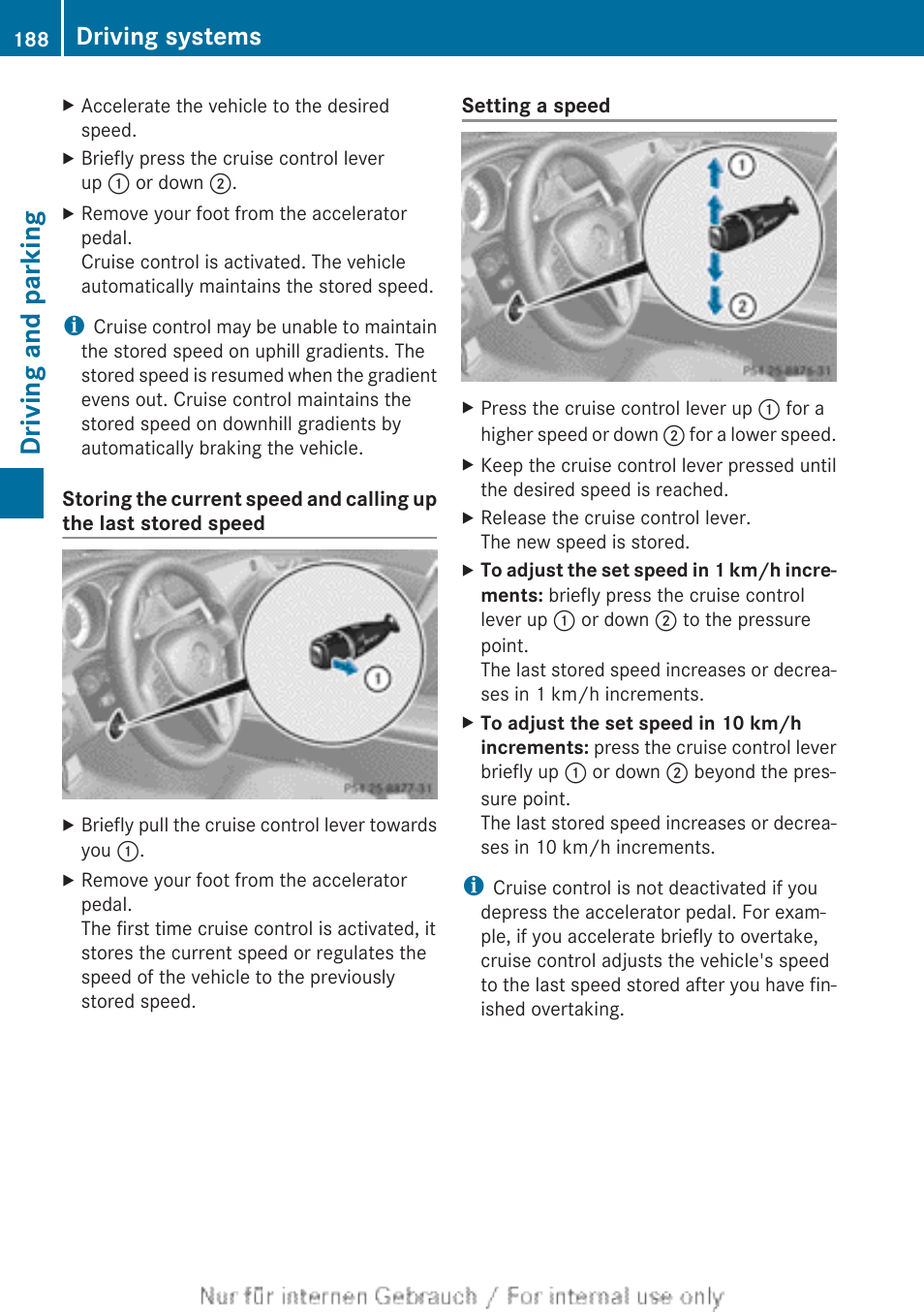 Driving and parking, Driving systems | Mercedes-Benz 2013 GLS Class User Manual | Page 190 / 424