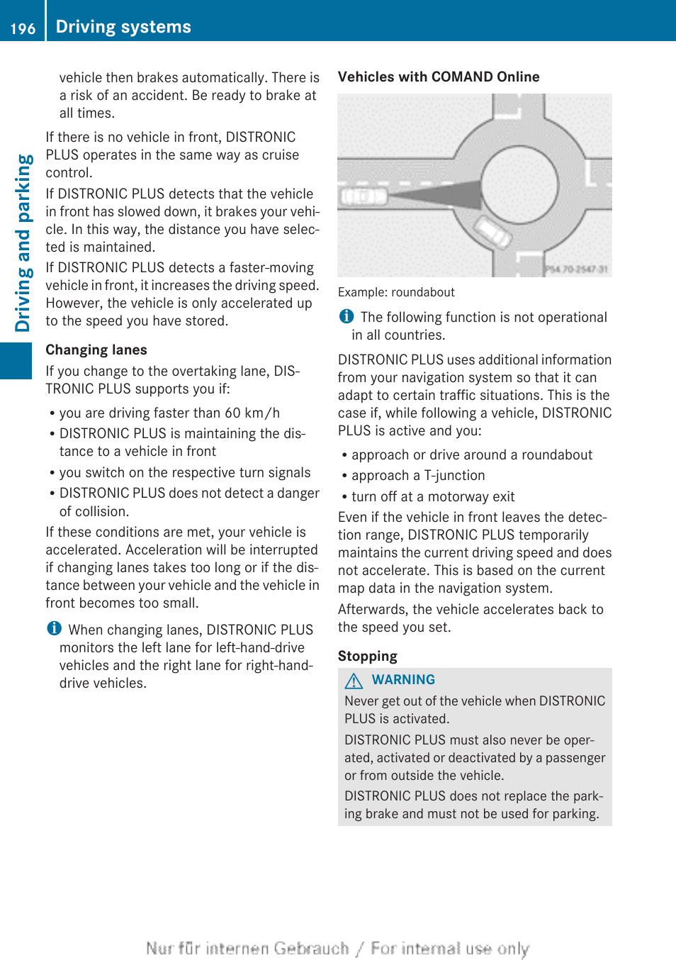 Driving and parking, Driving systems | Mercedes-Benz 2013 GLS Class User Manual | Page 198 / 424