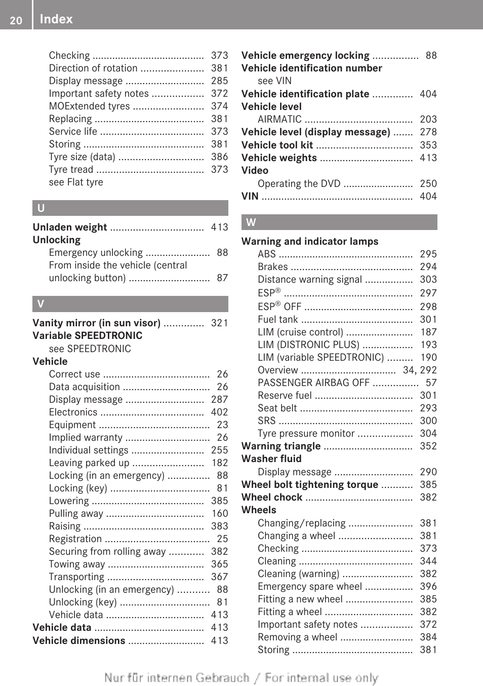 Index | Mercedes-Benz 2013 GLS Class User Manual | Page 22 / 424