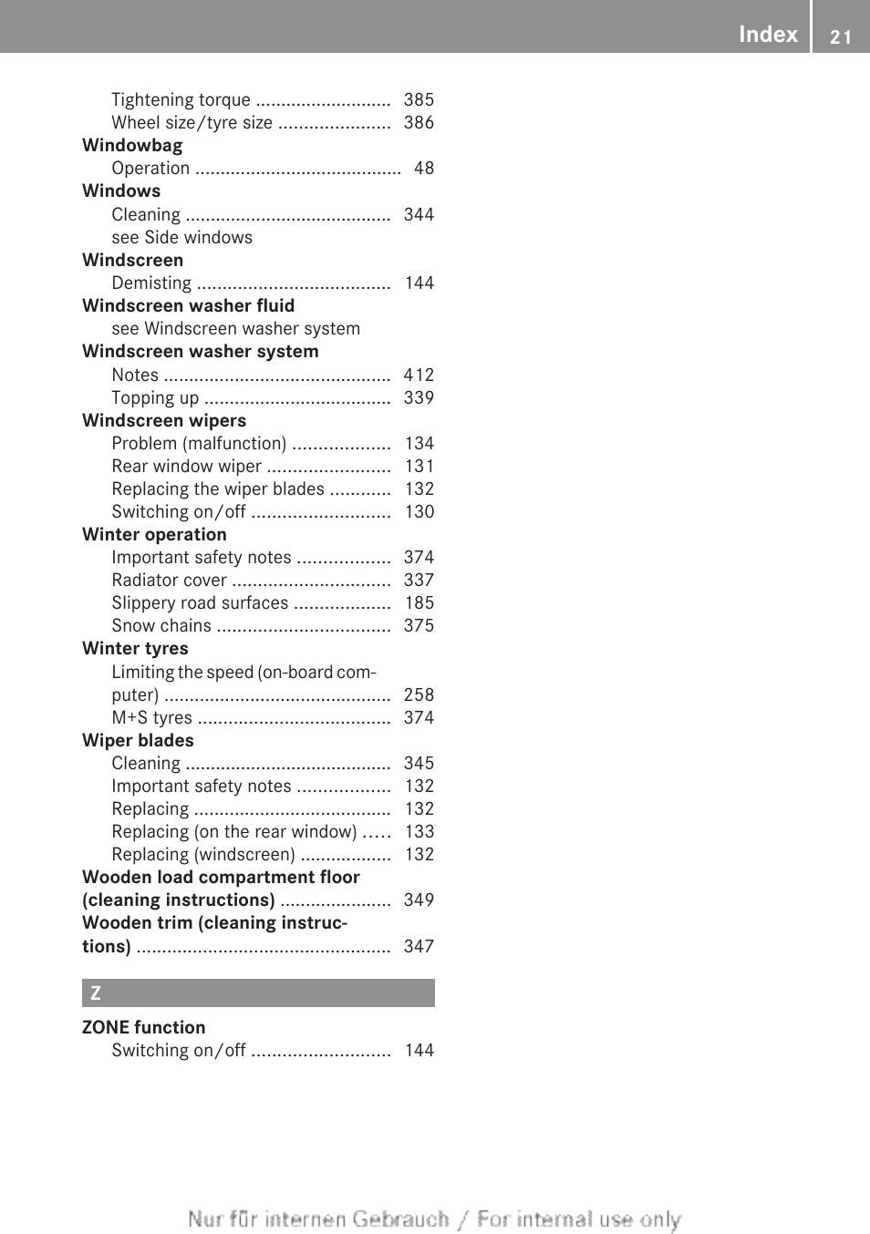 Index | Mercedes-Benz 2013 GLS Class User Manual | Page 23 / 424