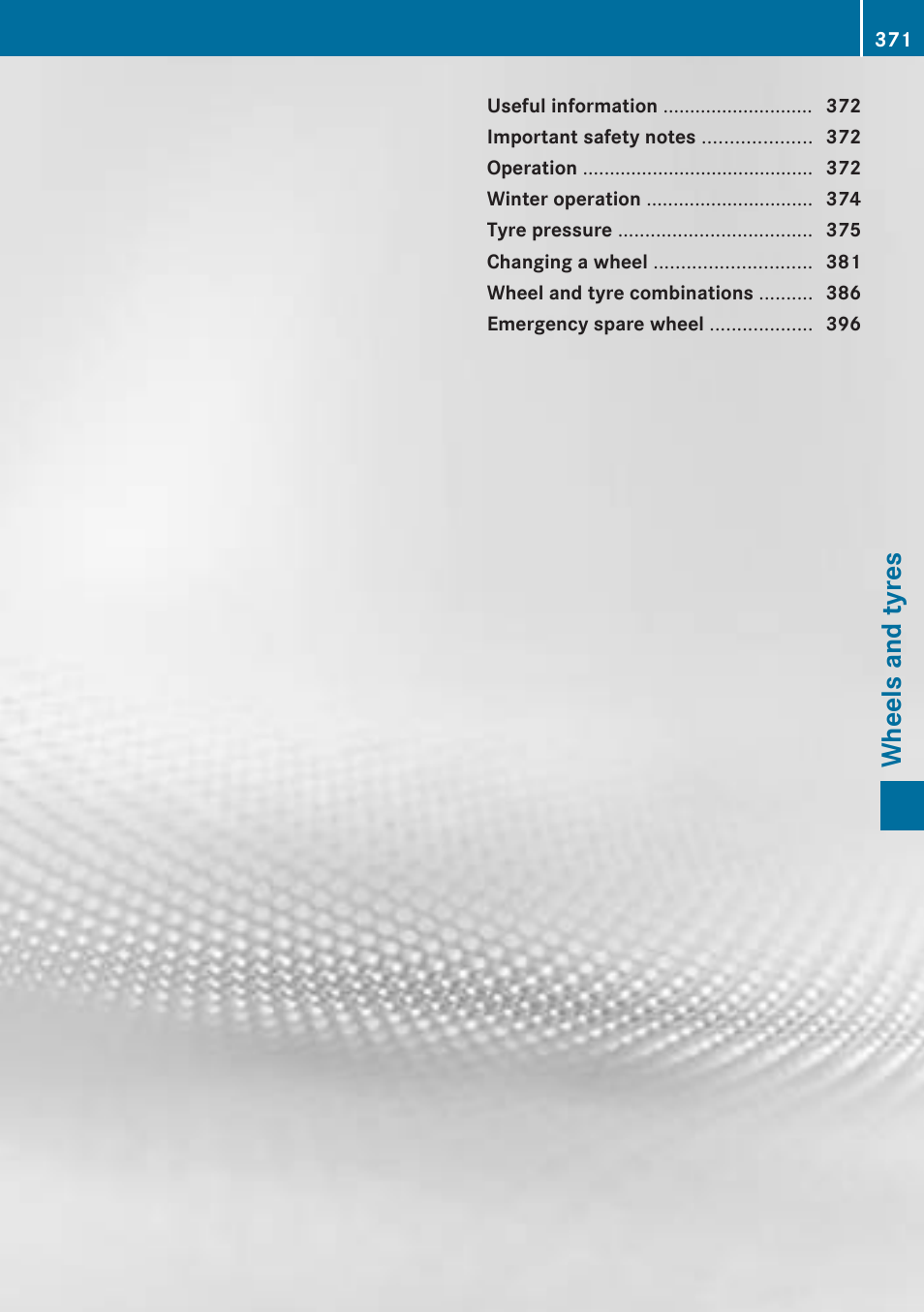 Wheels and tyres | Mercedes-Benz 2013 GLS Class User Manual | Page 373 / 424