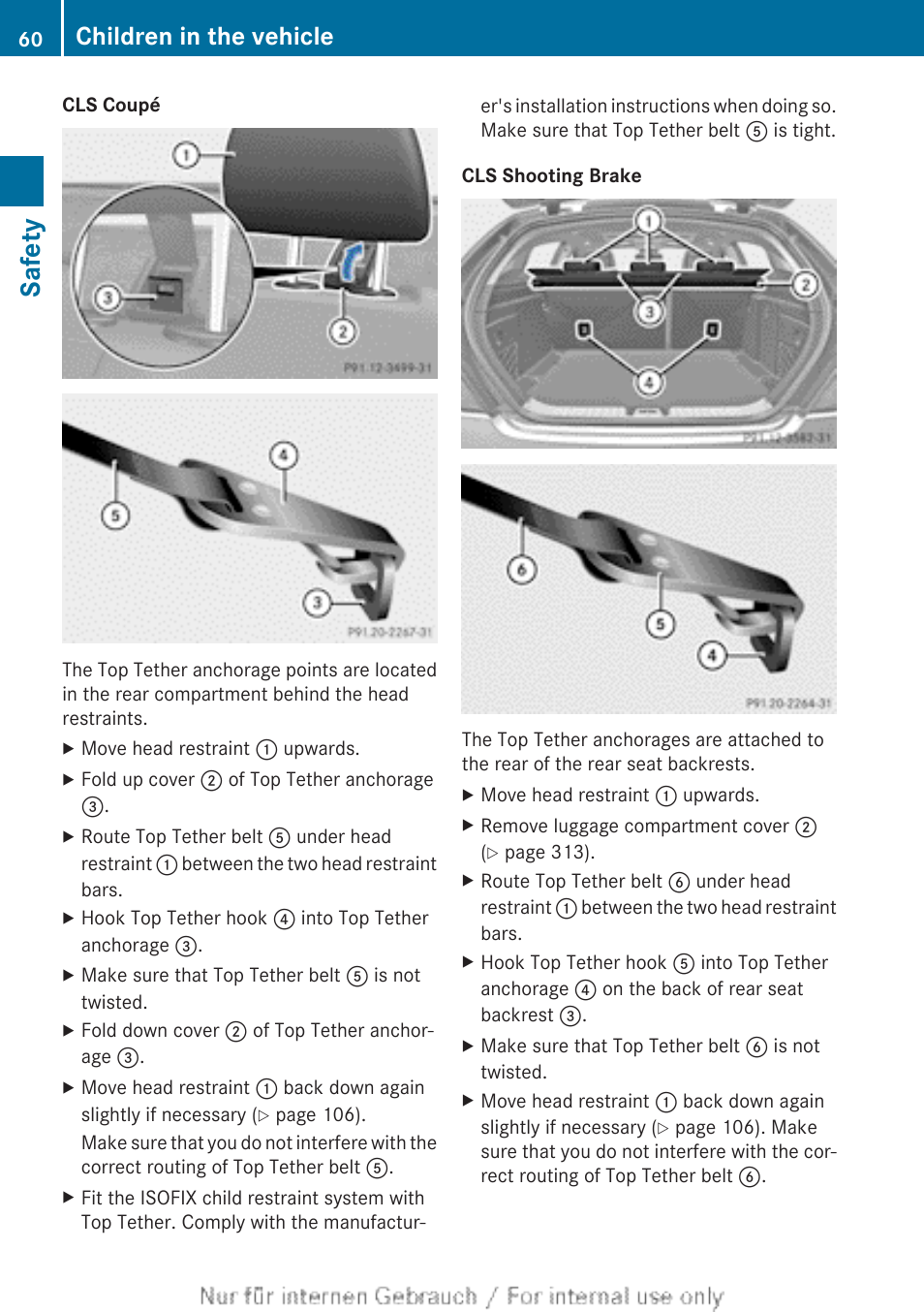 Safety, Children in the vehicle | Mercedes-Benz 2013 GLS Class User Manual | Page 62 / 424