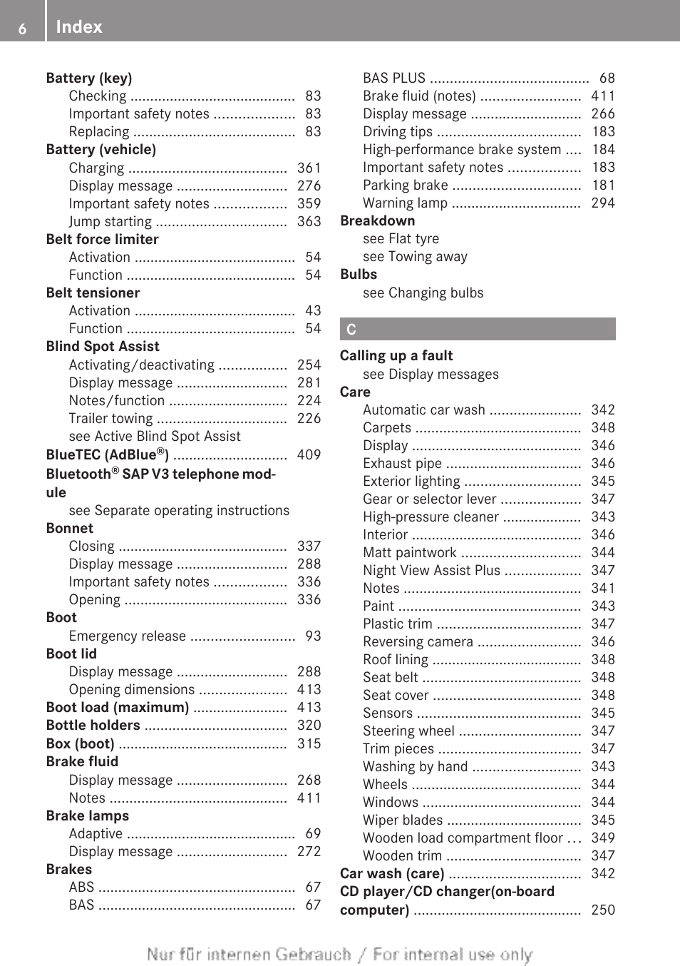 Index | Mercedes-Benz 2013 GLS Class User Manual | Page 8 / 424