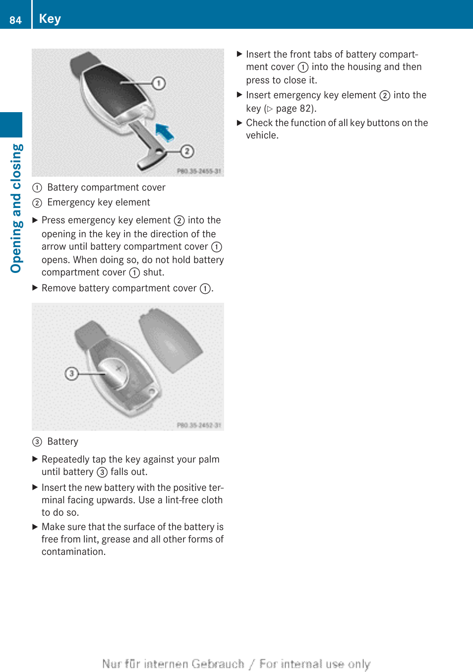 Opening and closing | Mercedes-Benz 2013 GLS Class User Manual | Page 86 / 424