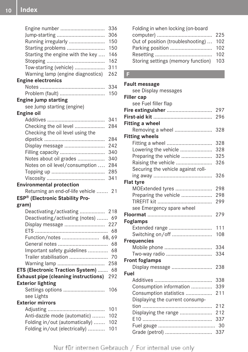 Index | Mercedes-Benz 2013 CLA Class User Manual | Page 12 / 352