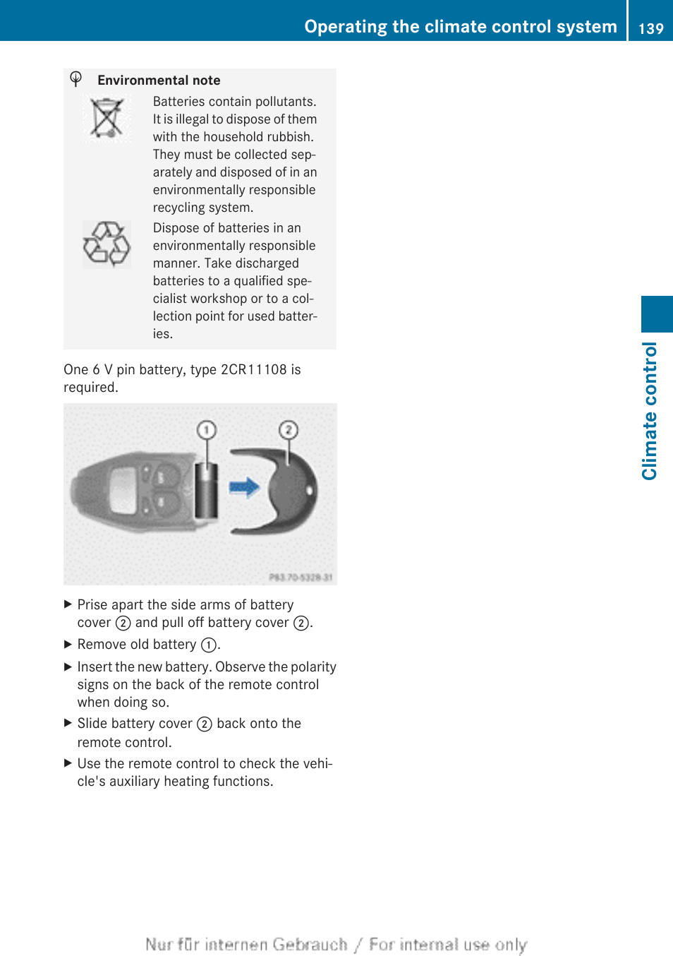 Climate control, Operating the climate control system | Mercedes-Benz 2013 CLA Class User Manual | Page 141 / 352