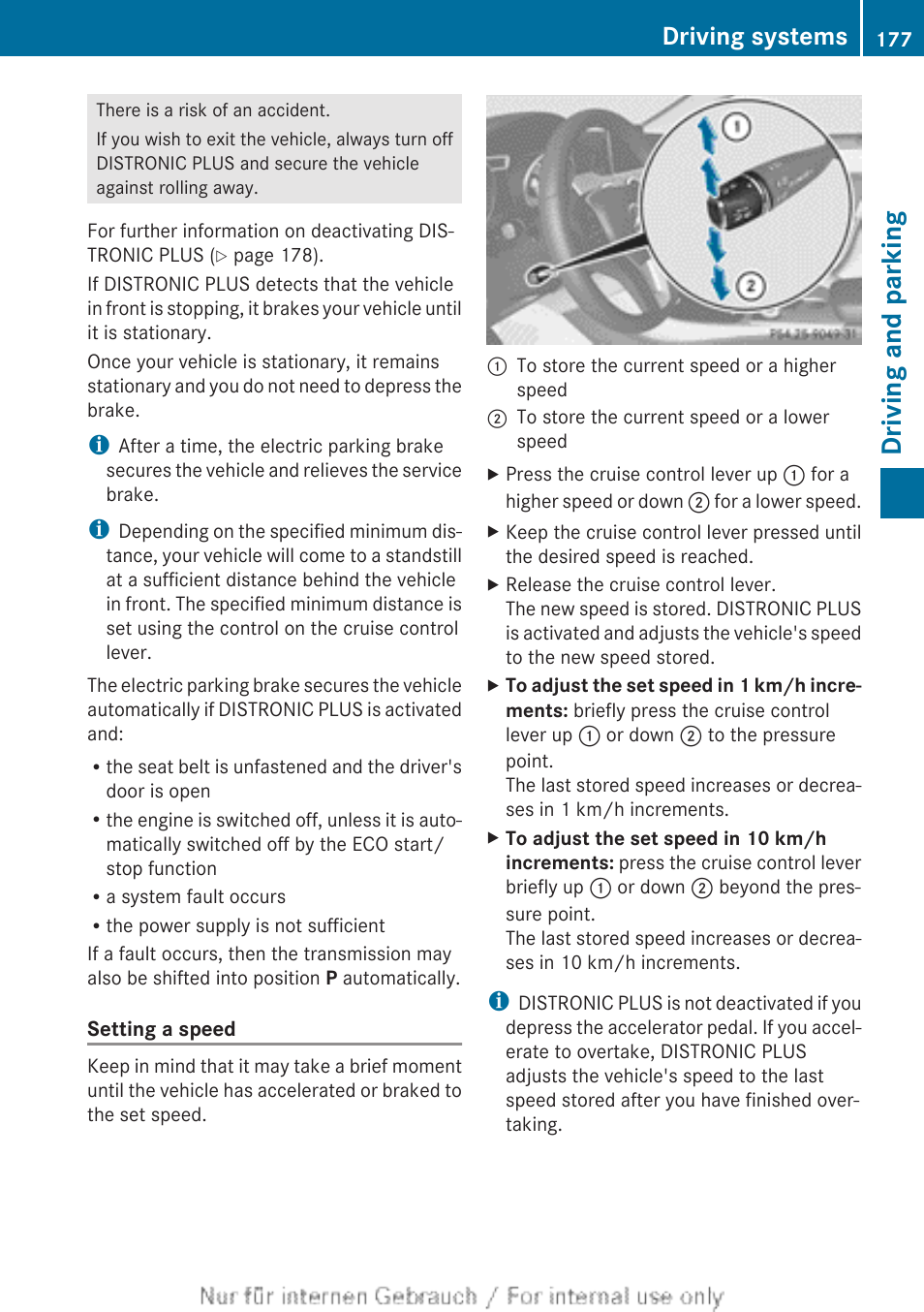 Driving and parking, Driving systems | Mercedes-Benz 2013 CLA Class User Manual | Page 179 / 352