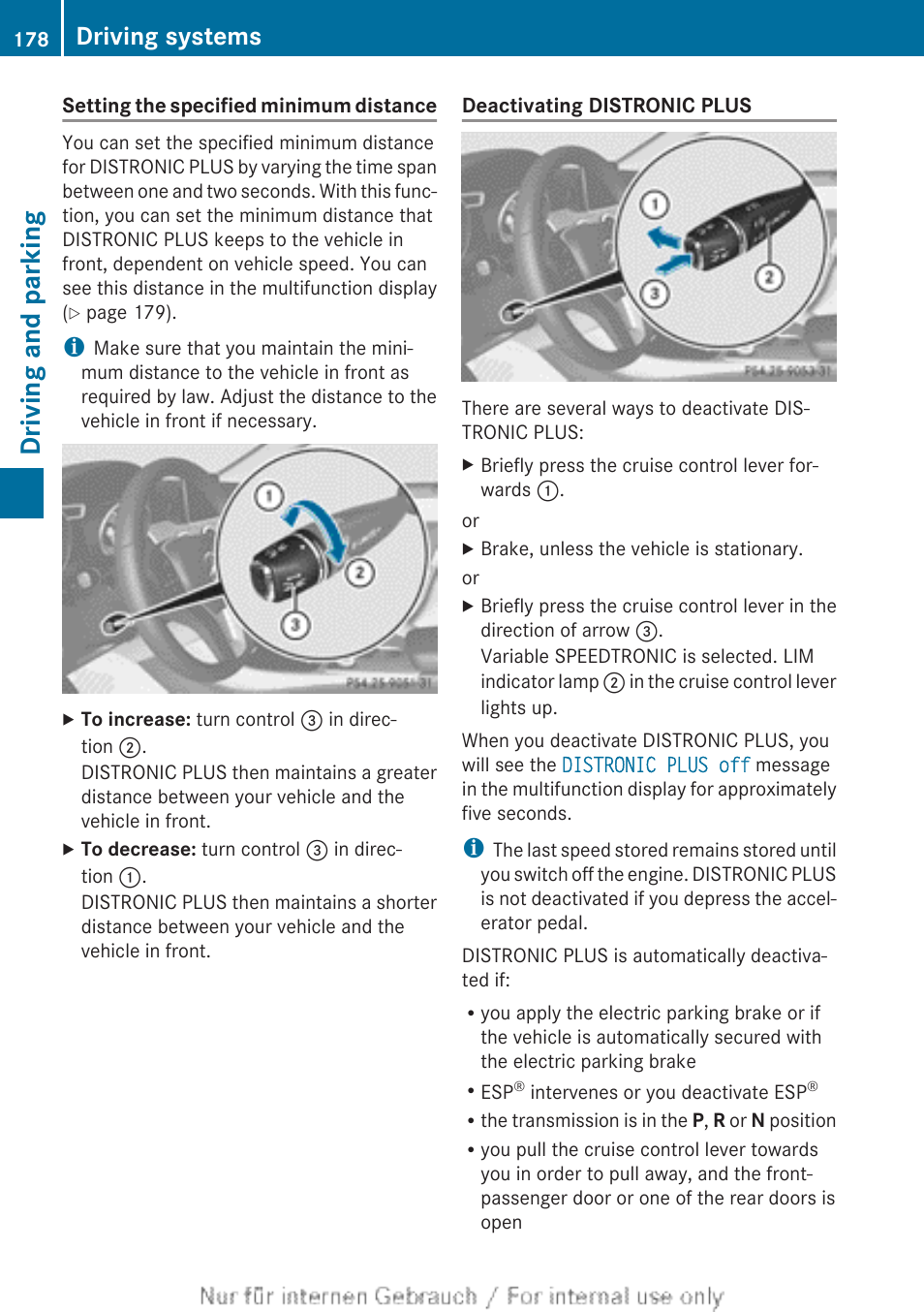 Driving and parking, Driving systems | Mercedes-Benz 2013 CLA Class User Manual | Page 180 / 352