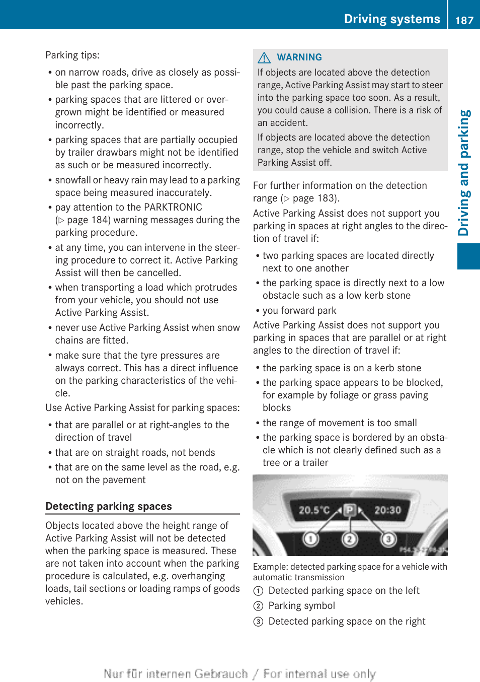 Driving and parking, Driving systems | Mercedes-Benz 2013 CLA Class User Manual | Page 189 / 352