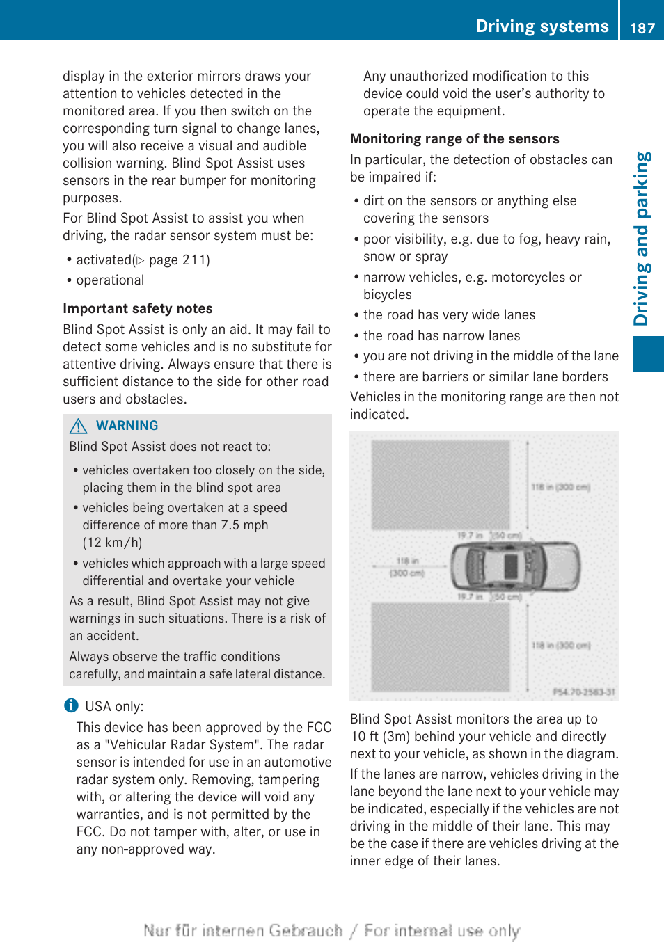 Driving and parking, Driving systems | Mercedes-Benz 2013 C Class Sedan User Manual | Page 189 / 360