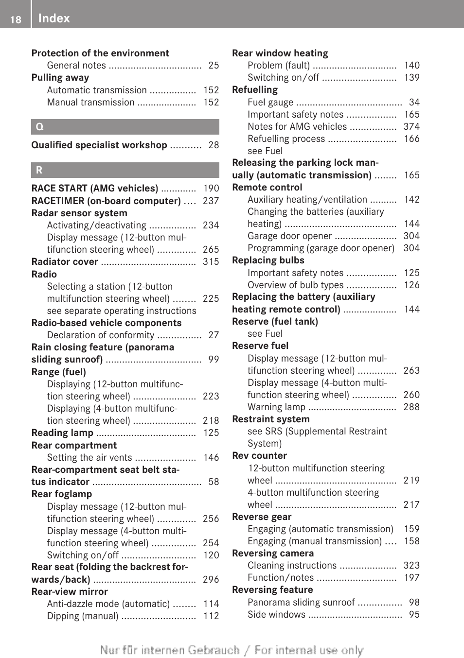 Index | Mercedes-Benz 2013 C Class Coupe User Manual | Page 20 / 388