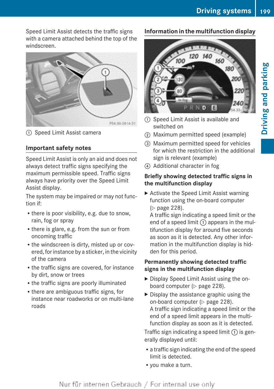 Driving and parking, Driving systems | Mercedes-Benz 2013 C Class Coupe User Manual | Page 201 / 388